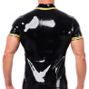 XRUB Latex Polo en latex Xrub Noir-Jaune